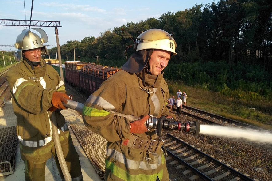 пожар в грузовом поезде