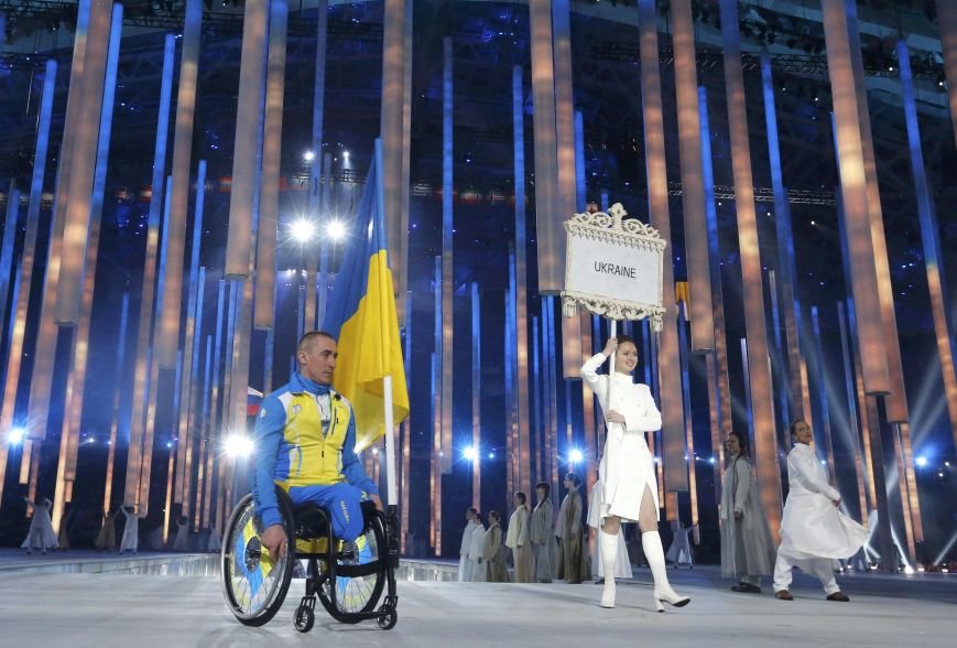 Михаил Ткаченко был единственным из украинцев, кто принял участие в открытии Паралимпиады в Сочи